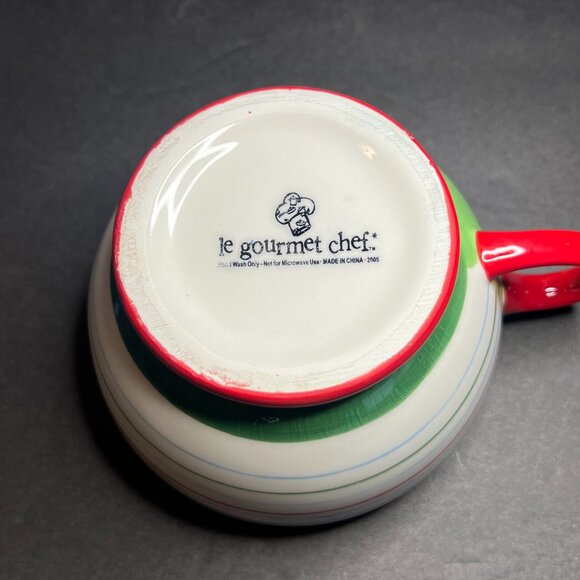 Le Gourmet Chef 2005 Christmas Ceramic Santa Claus 3pc Tea for One Set - Picture 10 of 10